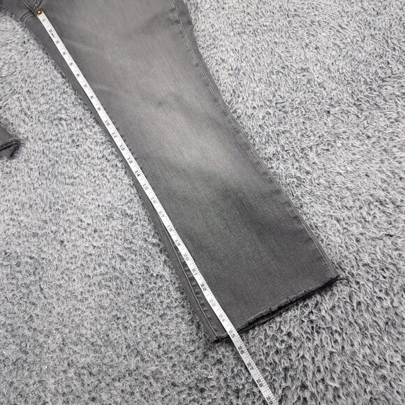 NYDJ Jeans Women 8 Gray Barbara Bootcut Denim Normcore Distressed Casual Stretch - Picture 8 of 10